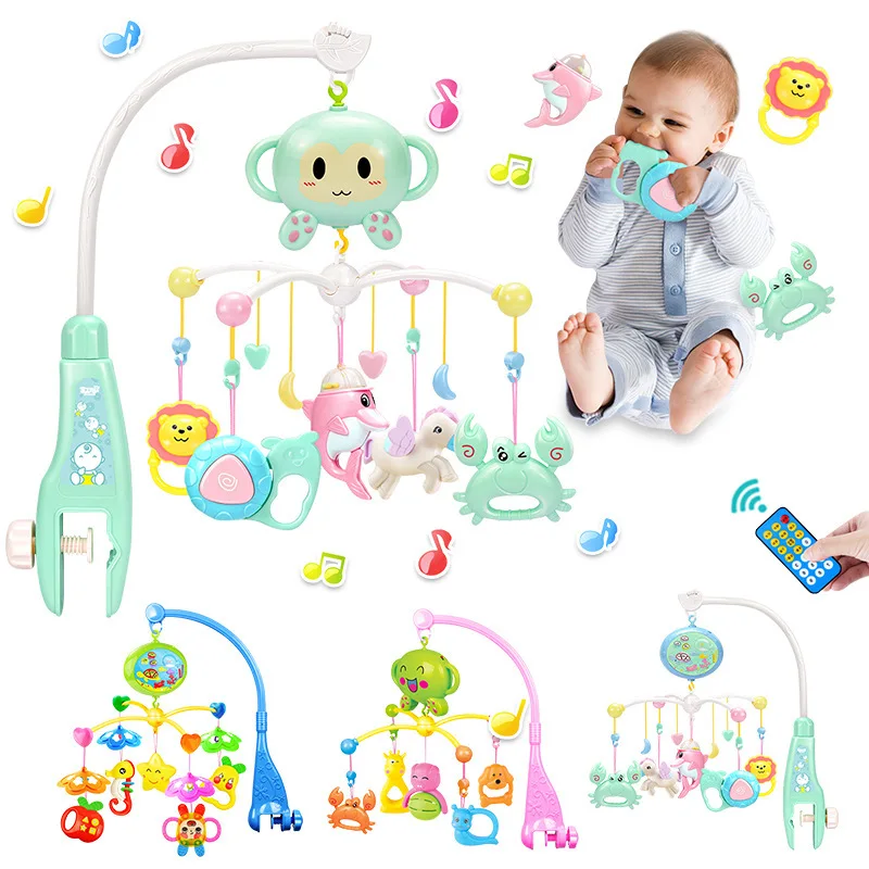 

Electric Light Music Bedside Bell Baby Rattle Rough Holder Molar Pendant Infant 0-3-Year-Old Educational Toy