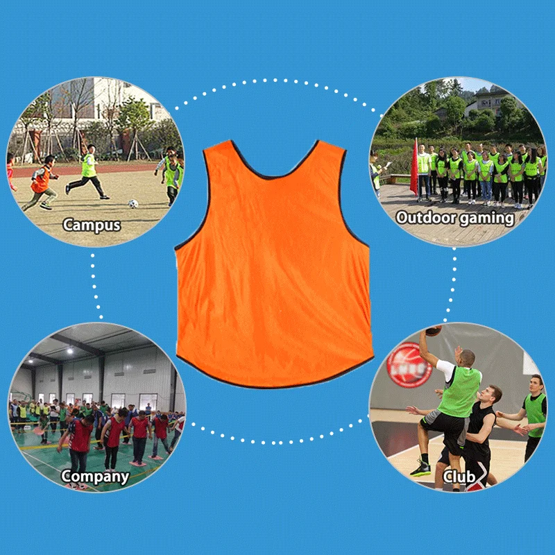 SHINESTONE Adult Child Football Team Sports Soccer Training Vest Pinnies Jerseys Quick-dry Breathable Training Bib Outdoor Vest