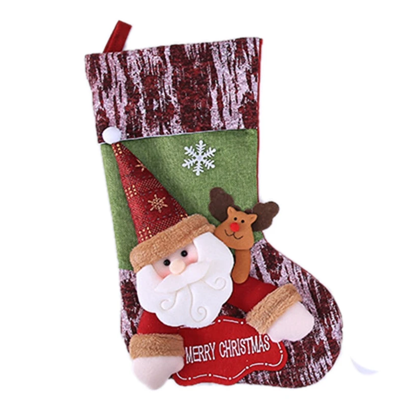 PHFU-1Pc 3D Лось подарок конфеты держатели для носков сумка для угощений сумка с конфетами украшения стола рождественские чулки украшение для