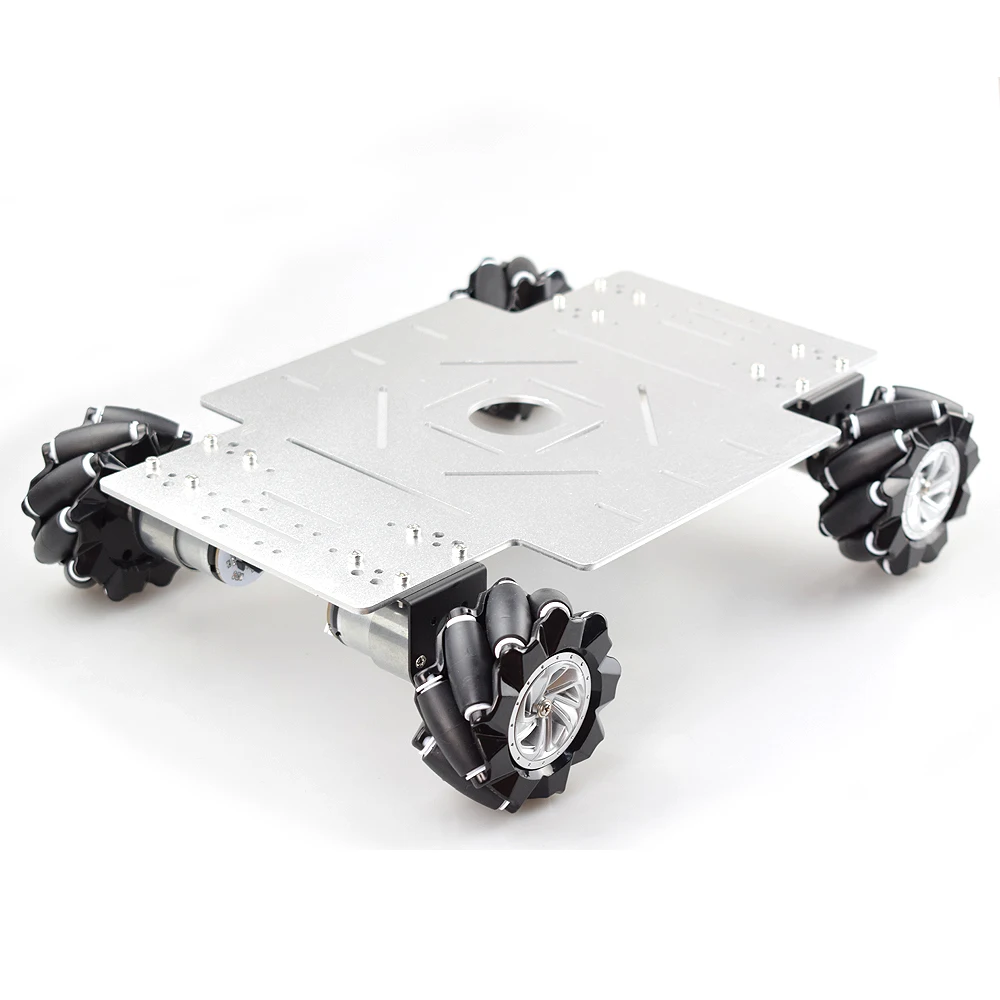 10kg Load 4WD 80mm Mecanum Wheel Robot Car Chassis Kit with DC 12V ...