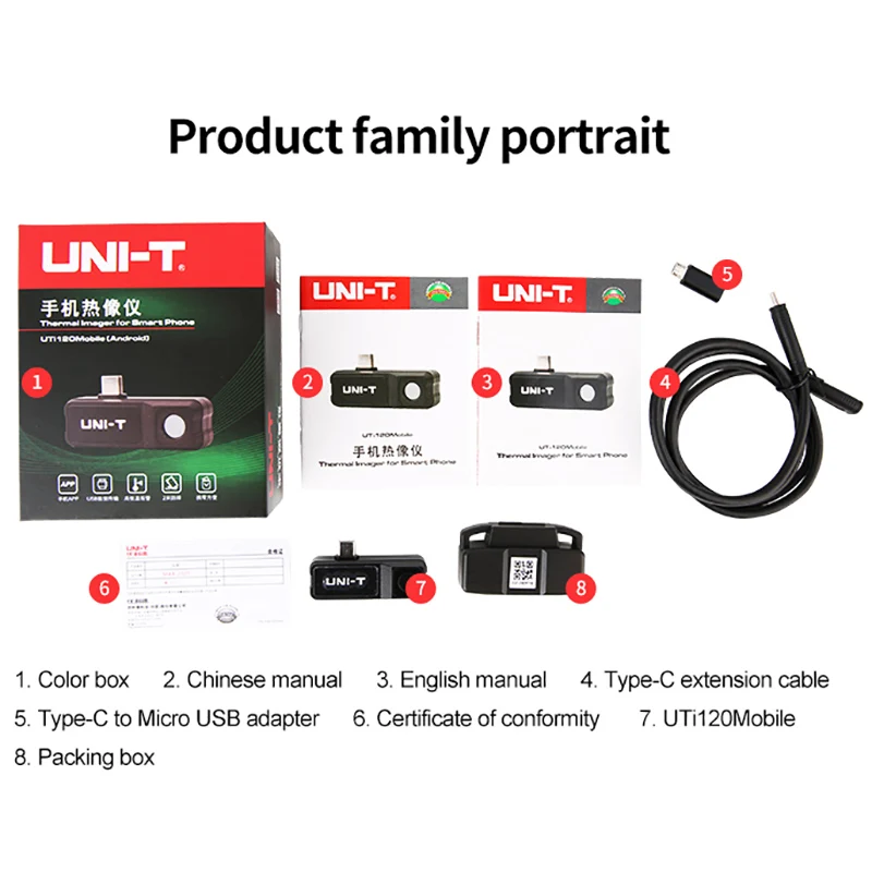 UNI-T Thermal Camera For Phone Mobile Thermal Imager UTi120 10800 Pixel UTI120MS To Repair Cell Phones images - 6