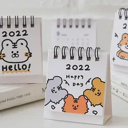 Mini calendrier créatif Animal mignon de bureau, carnet de notes, papeterie de décoration de bureau, fournitures scolaires, 2022 