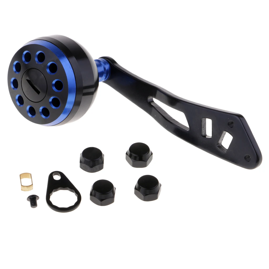 CNC Full Metal Fishing Reel Handle with Knob for Baitcasting/Drum Reel DIY