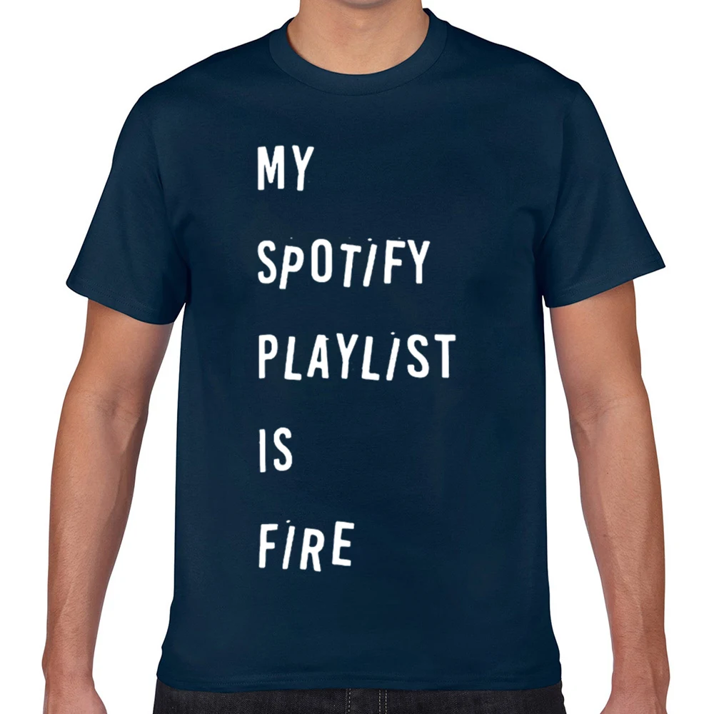 T Shirt Pria spotify lucu dj band fan 