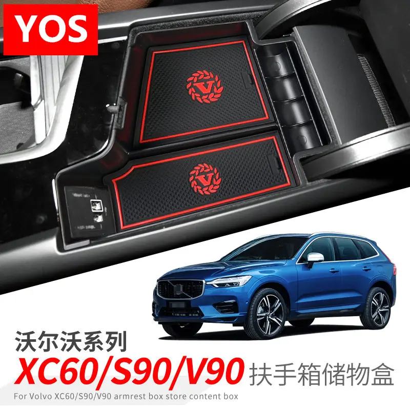 

For Volvo XC40 S60 S60L V60 V90 XC60 Armrest Box Storage Box XC40 S60 V60 V90 XC60 Refit Central Storage Box Storage Box ABS