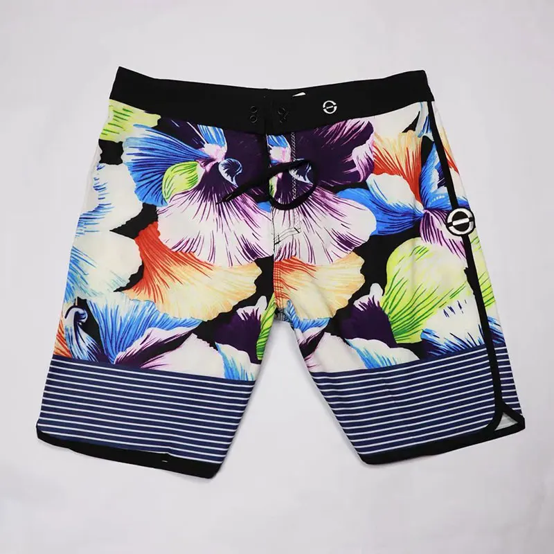 Tropical Mood 1 Новые тонкие водоотталкивающие эластичные летние шорты, мужские пляжные шорты, мужские пляжные шорты-бермуды - Цвет: Tropical Mood 1