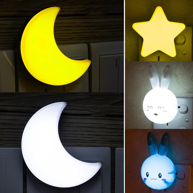 2 pièces chevet LED veilleuse enfants couloir lampe toilette EU prise ue  mignon chambre cadeau