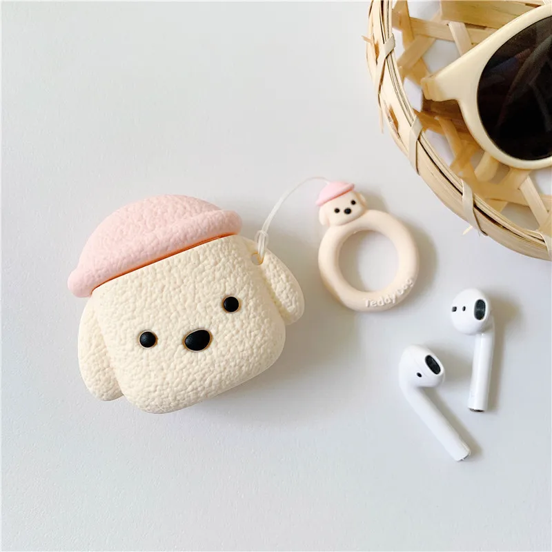 10024B Чехол для AirPods с мультяшным рисунком, чехол для наушников для Apple Airpods 2, чехол для зарядки, защитные аксессуары, крючок карабина - Цвет: 10024B