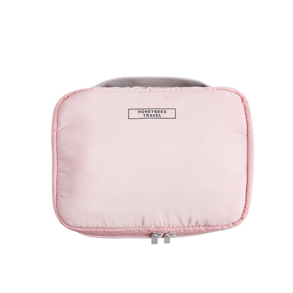 2 Sets Letter Cosmetic Bag Make Up Case Travel Zipper Waterproof Makeup Organizer Toiletry Beauty Wash Girl Women Storage Pouch