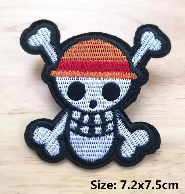 Вышитая эмблема с заплатками на обезьянке D Luffy один кусок железа на нашивки значки назад Прорезиненная Ткань DIY - Цвет: Антикварный цинк