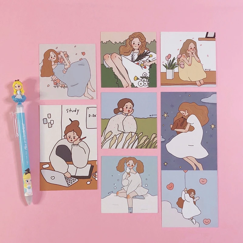 8 шт./компл. корейский молодых мужчин милые носочки с героями мультфильмов INS