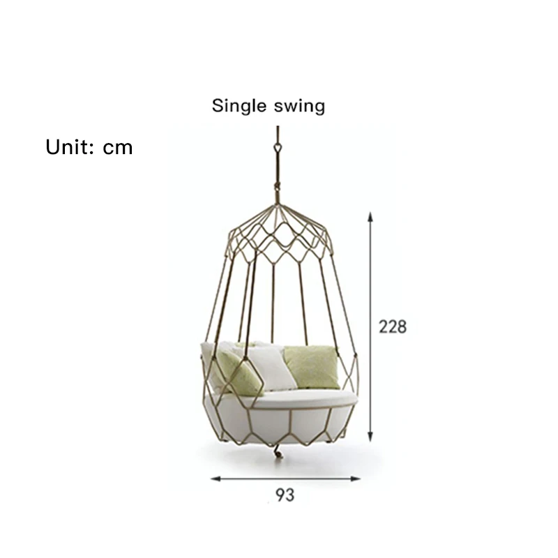 white hanging sofa