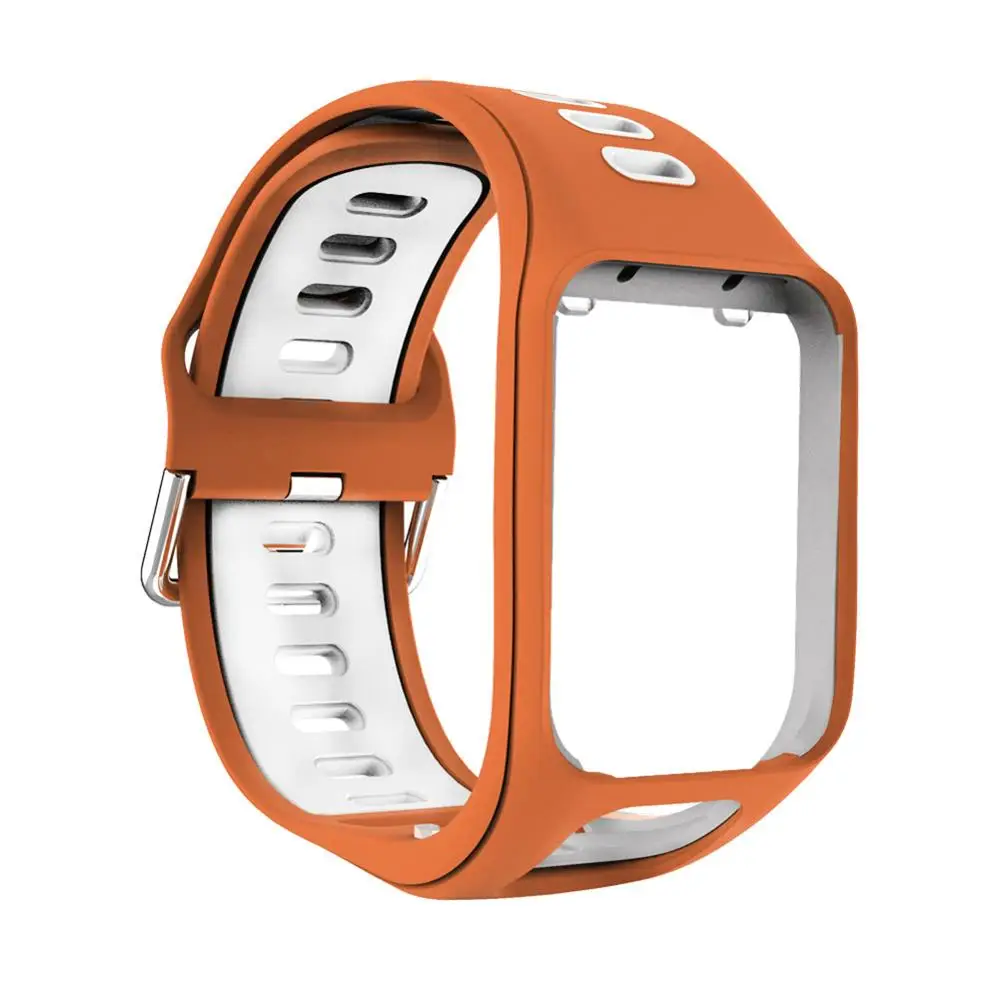 Watch Strap Compatible for TomTom runner 2 3 Watch Straps Silicone Replacement Watchband Wrist /Golfer 2/Adventurer