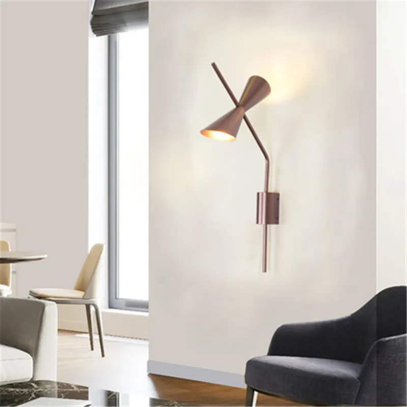 

Nordic Loft Design Led Wall Lamp Modern Creative Bar Hotel Room Living Room Bedside Light Aisle Stairs Clothes Wall Sconce