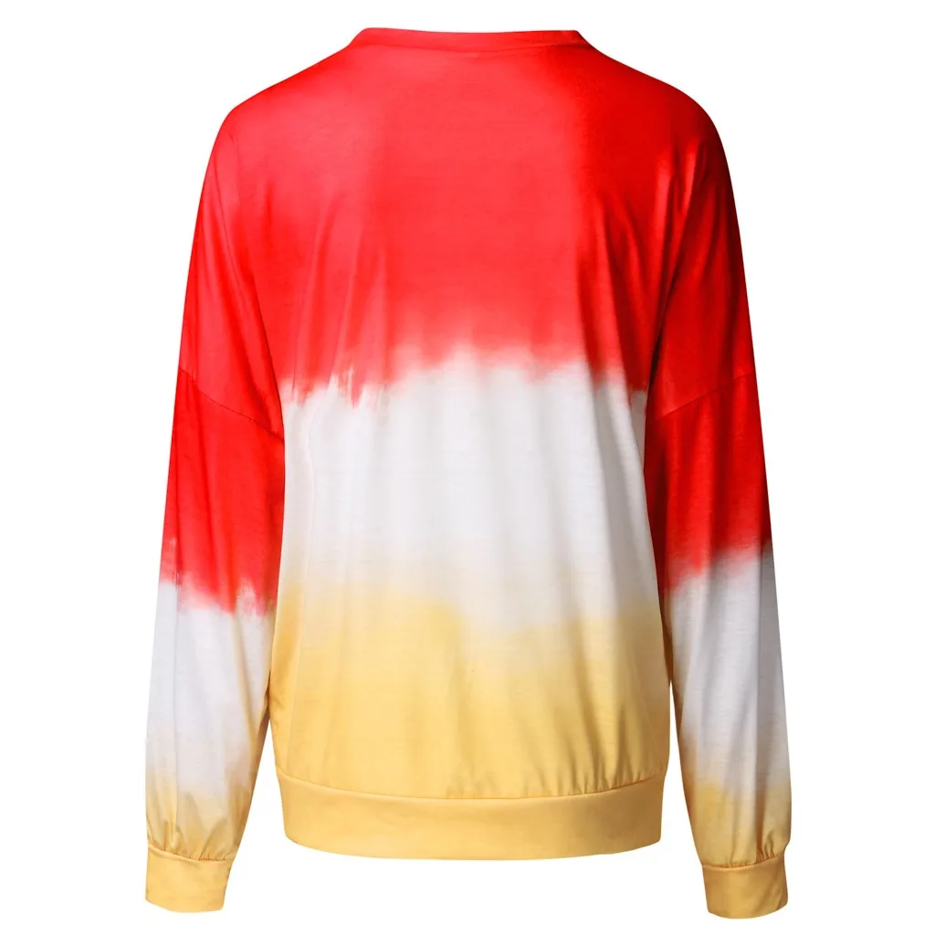 Уличная Футболка с принтом Tie Dye, женская футболка с длинным рукавом, женская одежда, Повседневная футболка, топы, Poleras Mujer De Moda
