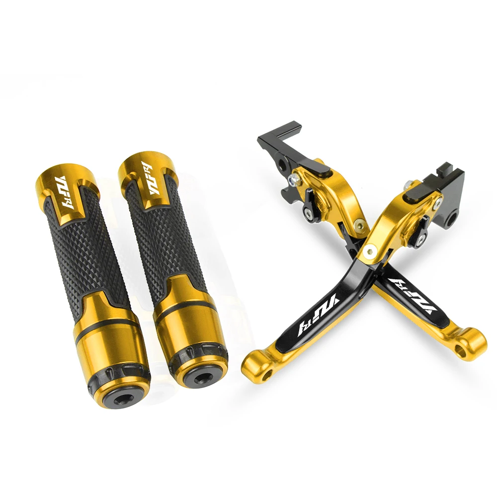 YZF R1 Motorcycle CNC Aluminum Folding Extendable Brake Clutch Levers Handlebar Hand Grips Set For Yamaha YZF R1/R1M