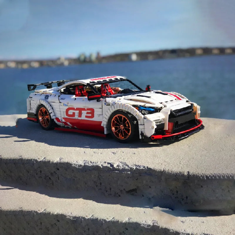 3208 шт. Technic MOC гоночный автомобиль Nissan технология MOC-25326 Кирпичи Модель Строительные Конструкторы игрушки подарок для мальчиков
