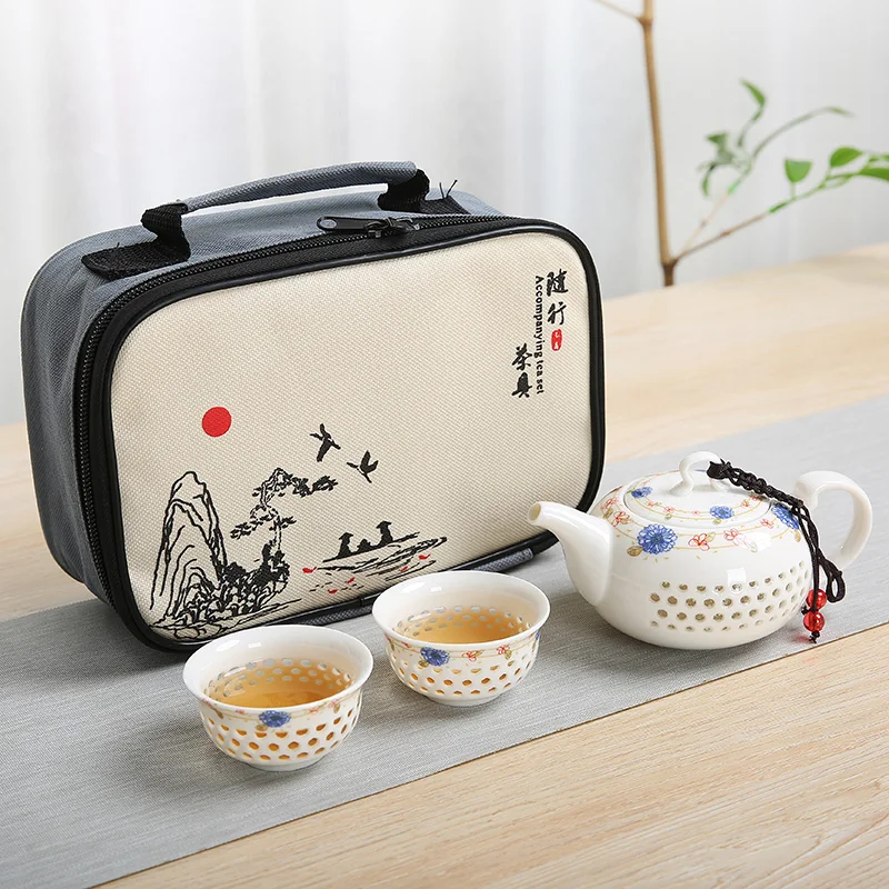 Китайский Juego de te gaiwan фарфоровый керамический cuo продуктов кунг-фу Те Чино чайный японский чайный горшок набор путешествий - Цвет: B2