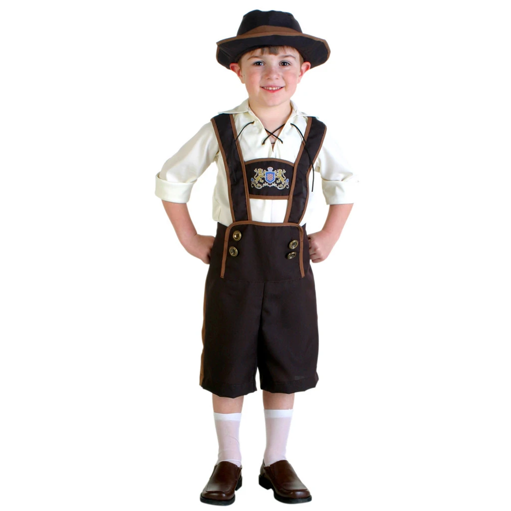 Нарядное платье для маленьких мальчиков Lederhosen, Немецкий Октоберфест, пивной фестиваль, наряд, шляпа, праздничная детская забавная одежда