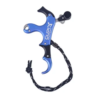 

Bow Archery Release Aids 3 Finger Grip Caliper Compound Useful Durable