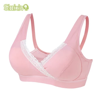

SLAIXIU Nursing Bra Cotton Pregnancy Set Women Breast Feeding Women Underwear Pregnant Free Sleep Bra Mother Clothes