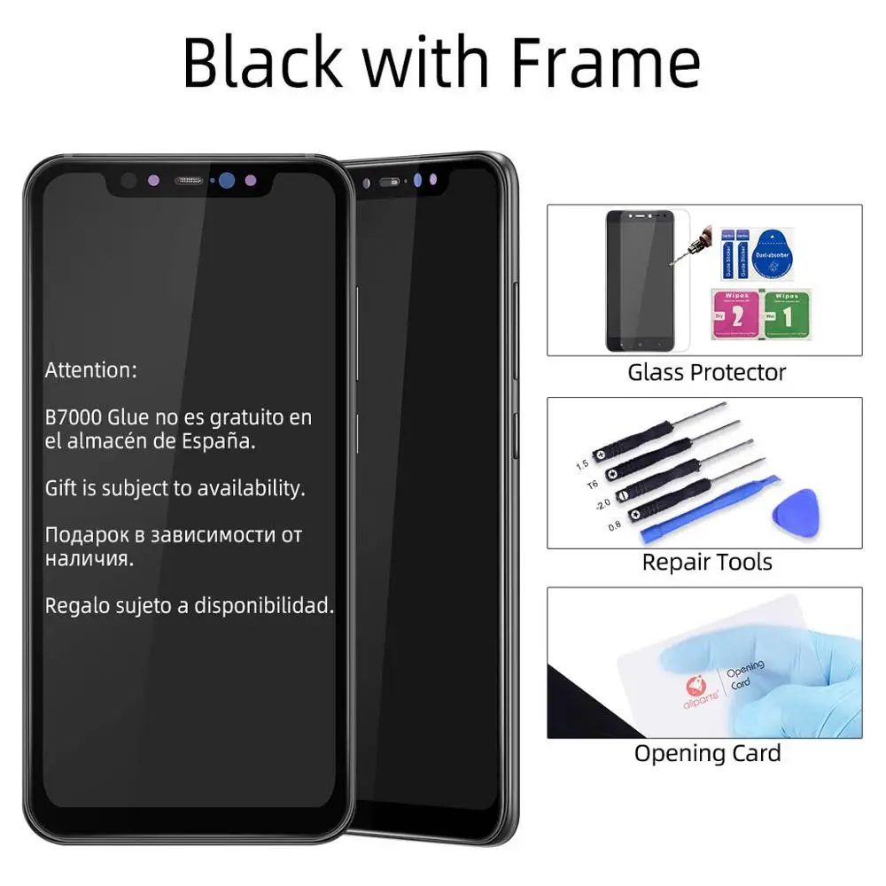 Black with Frame 6,2" AMOLED ЖК-дисплей для Xiaomi Mi 8 экран отпечаток пальца издание в Mi8 ЖК-дисплей сенсорный с рамкой Замена - Цвет: Black with Frame