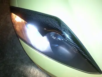 

Carbon Fiber Headlight Eyelids Eyebrows for 2002-2006 Hyundai Tiburon Coupe Type B