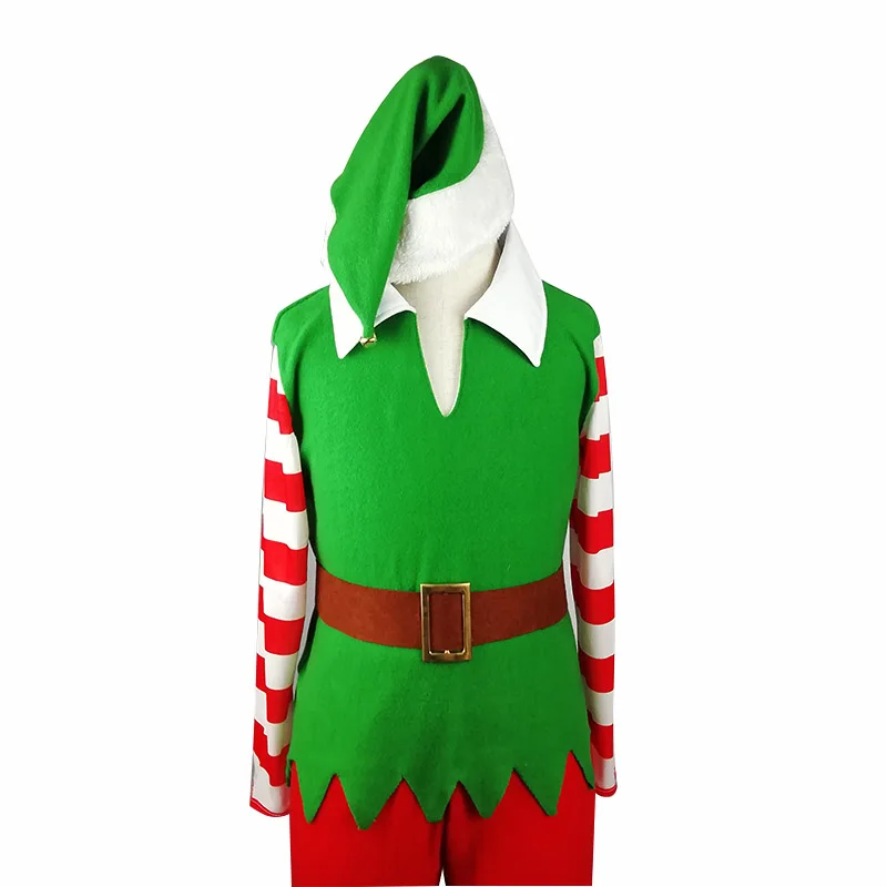 2019 зеленый эльф детский Рождественский костюм для мальчиков новогодняя Детская
