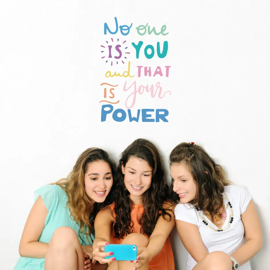 

Multicolor quotes No one is you wall stickers for kids room decoration vinyl wall decals waterproof wallpaper art murals bedroom