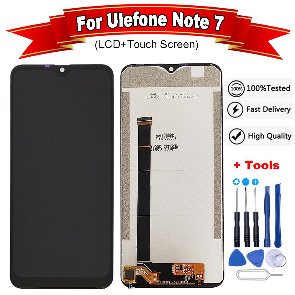 6 1 дюймов для Ulefone Note 7 ЖК дисплей Дисплей + кодирующий преобразователь сенсорного