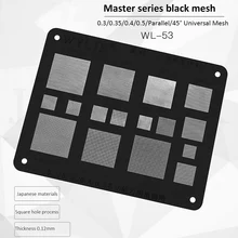 0.3/0.35/0.4/0.5/paralelo/furo universal multi função plantio estêncil preto reballing da malha da lata bga modelo de aquecimento