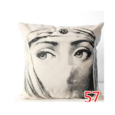 Винтаж rosenthal Piero fornasetti Подушка Красота уход за кожей лица Хлопок и лен с принтом подушки с сердцевина из хлопчатобумажной пряжи автомобиля офис диван наволочка подушки для дома - Color: 21