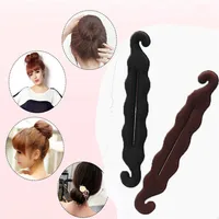 1 pièces femmes dispositif de cheveux mousse éponge disque de cheveux beignet rapide désordre chignon Updo pince à cheveux accessoires de cheveux outils de mode de cheveux 2
