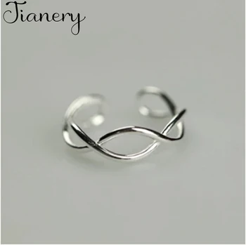 

JIANERY Exaggerated 925 Sterling Silver Weaving Rings For Women Wedding Jewelry Adjustable Antique Finger Ring Anillos