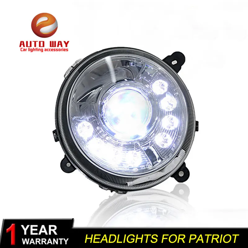 Car Styling Head Lamp case for Jeep Patriot Headlights Patriot 2011 2015 LED Headlight DRL Lens