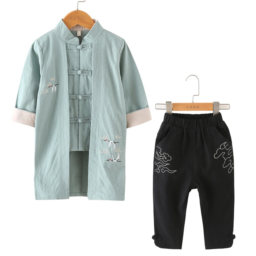 Кимоно в японском стиле для мальчиков винтажная традиционная китайская модная