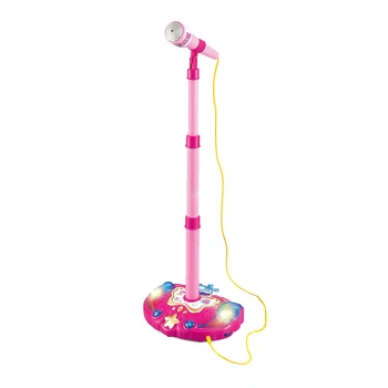 

With Stand Gift Wired Adjustable Height Learning Electronic Colorful Lights Sound Kids Funny Music Instrument Home Karaoke Toy