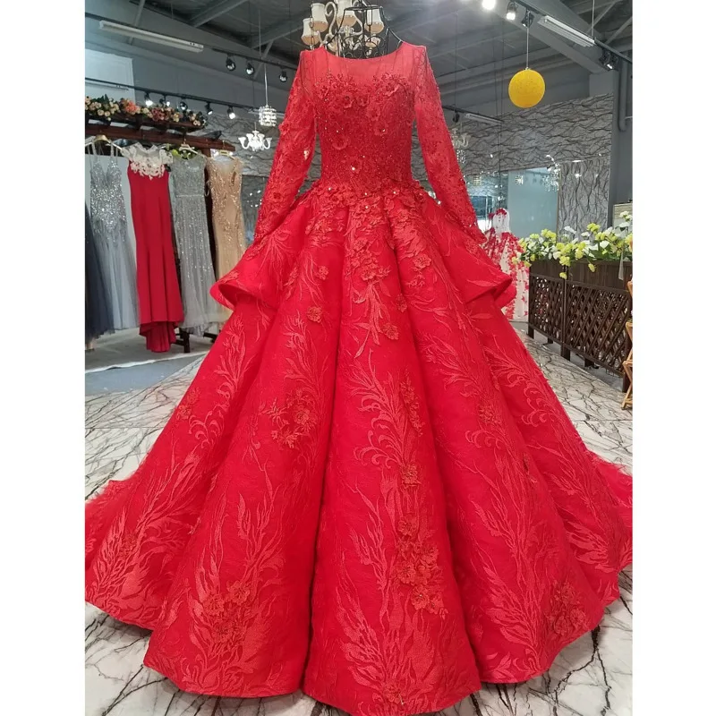 Bgw 21527ht Red Wedding Party Jurken Met Peplum O-hals Lange Tulle Mouwen Lace Up Back Schoonheid Goedkope Avondjurk Real prijs Bgw 21527ht Red Wedding Party Jurken Met Peplum O-hals Lange Tulle Mouwen Lace Up Back Schoonheid Goedkope Avondjurk Real prijs