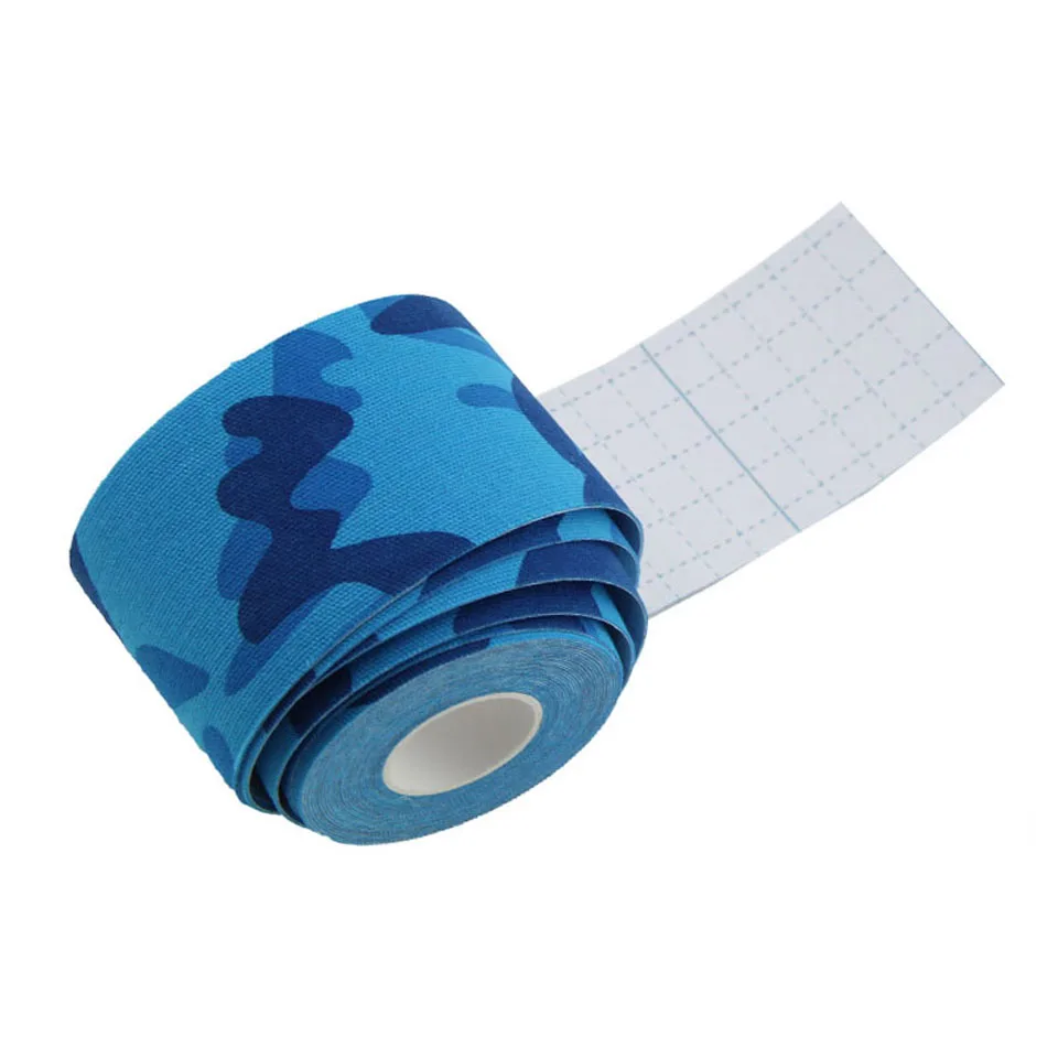 Blue Camo 2 Размеры медицинская повязка спортивная лента для мускулов эластичный клейкий хлопковый повязка для мышц уход физио повреждение ранение Поддержка здравоохранения - Цвет: Blue Camo