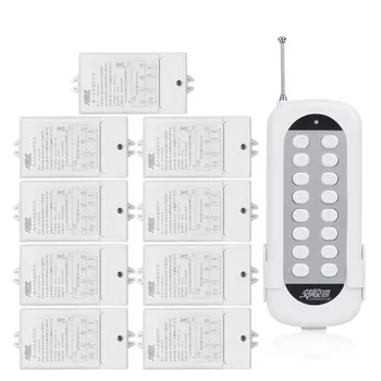 

J-QL081GM1N11 11 ways Long Distance Remote Control Power Switch 4000W High Power Wireless Switch With remote control