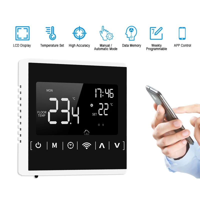WiFi Smart Thermostat For Central Air Conditioner Fan Coil Units FCU Room Temperature Controller Cooling Heating Ventilation | Электроника