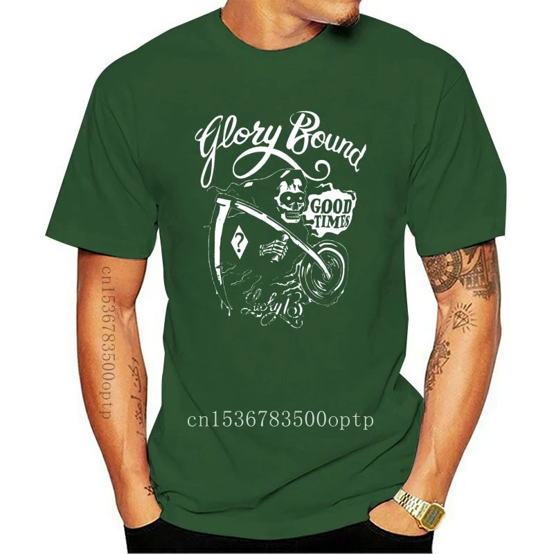 New O neck Fashion Casual High Quality Print T Shirt Lucky 13 Mens Glory Bound shirt |