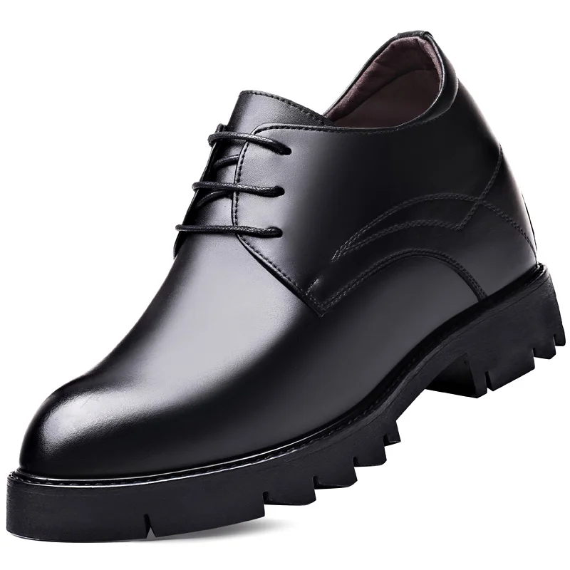 New Men's Height-increasing Shoes Invisible Height-increasing 12cm Thick-soled British Elevator Shoes Business Casual Men Shoes