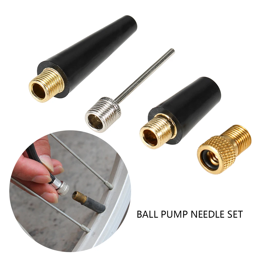 Sport Ball Inflating Pump Ball Inflating Pump Ball Inflating Needle Ball Inflating Nozzle Lixada 4 PCS Needle Nozzle Adapter Kit Ball Inflation Pump Needle Valve Adapter Kit Ball Pump Bike Tire Inflating
