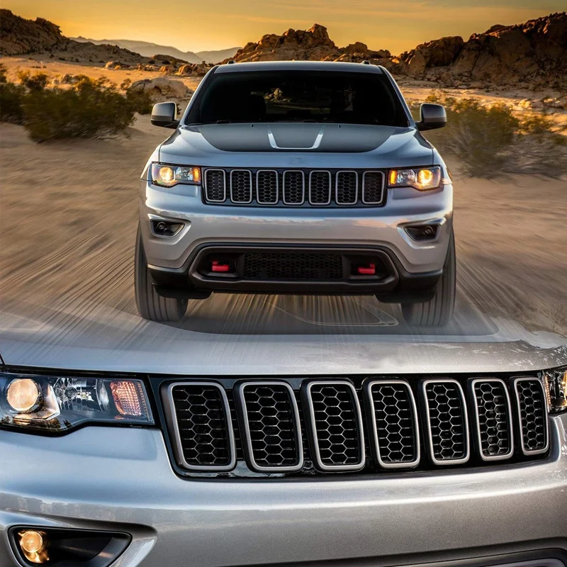Сотовая матовая сетка черная передняя решетка вставки для Jeep Grand Cherokee