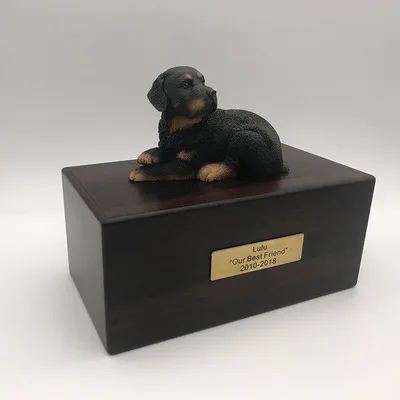 Rottweiler 1 шт с куклой на заказ буквы влагостойкие домашние собаки кремации похоронный Мемориал cinerary шкатулки - Цвет: Rottweiler