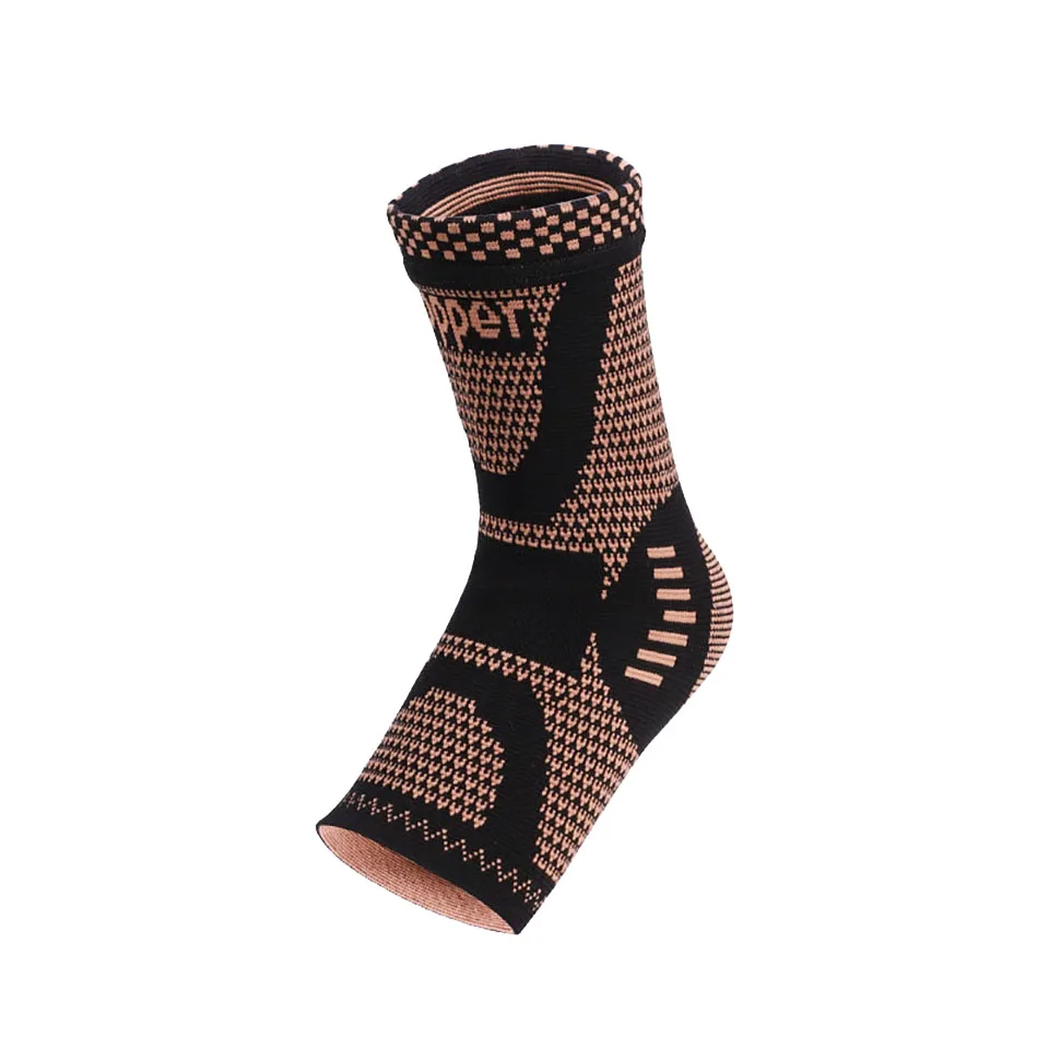 Coolfit 1PC Copper Ankle Brace Compression Ankle Sleeve Support for Women and Men Plantar Fasciitis,Pain Relief,Running,Exercise