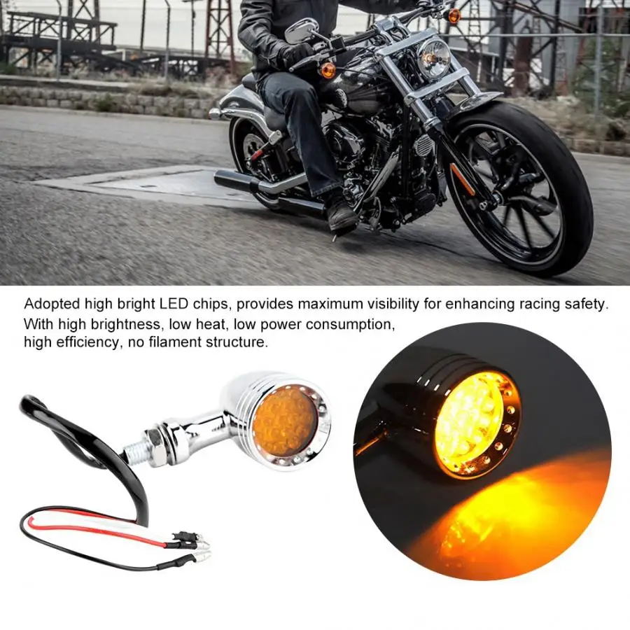Intermitentes moto 2 шт. moto rcycle модифицированный Ретро сигнал поворота светодиодные индикаторные лампочки индикатор предупреждения лампы Универсальный moto rsiklet