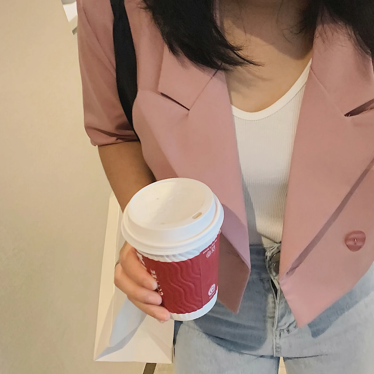 2023 Pink Women's Cropped Jacket Blazer Suit With Shorts Coats Clothing Spring Summer Female Outfit Office Woman Short Sleeve
