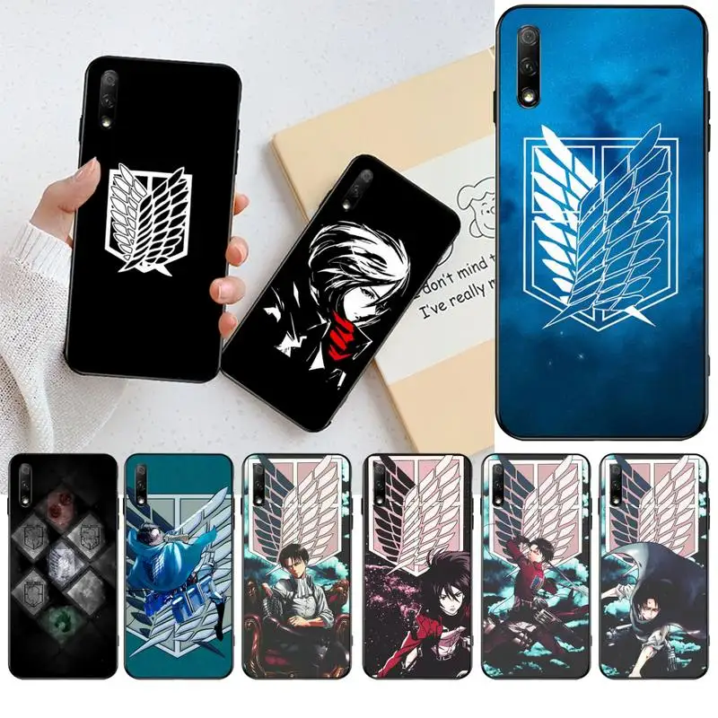 anime Attack On Titan girl Black TPU Soft Rubber Phone Cover for Huawei Honor 30 20 10 9 8 8x 8c v30 Lite view pro | Мобильные